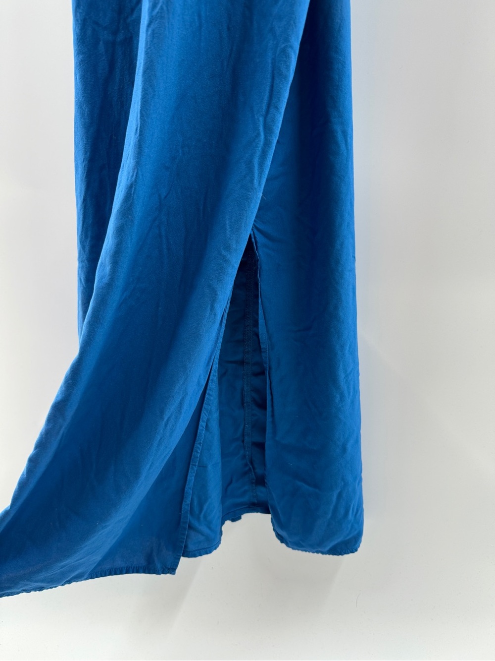 Old Navy Blue Maxi Dress Women's Small Adjustable Straps Side Slit - Picture 6 of 7